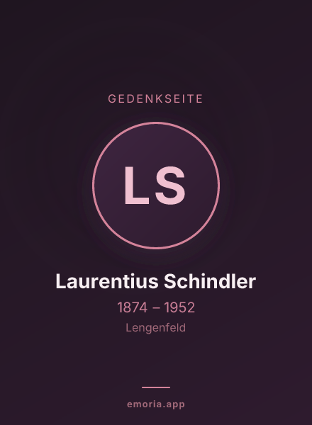 Gedenkportrait von Laurentius Schindler