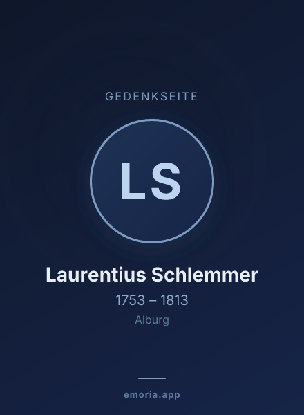Gedenkportrait von Laurentius Schlemmer