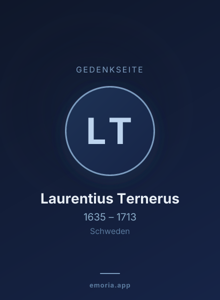 Gedenkportrait von Laurentius Ternerus