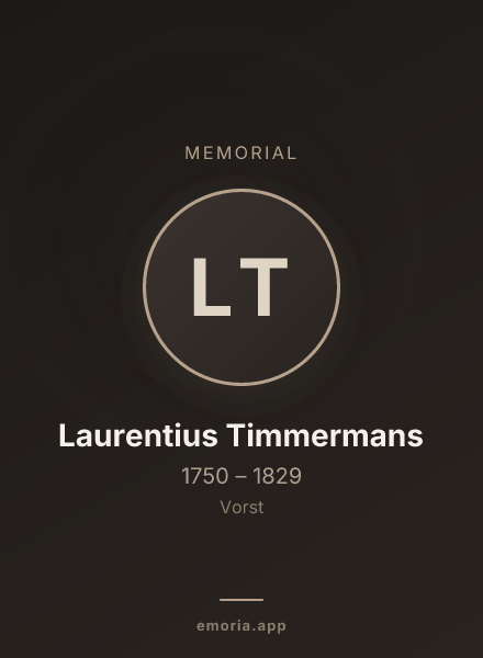 Memorial portrait of Laurentius Timmermans