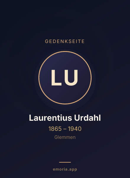 Gedenkportrait von Laurentius Urdahl
