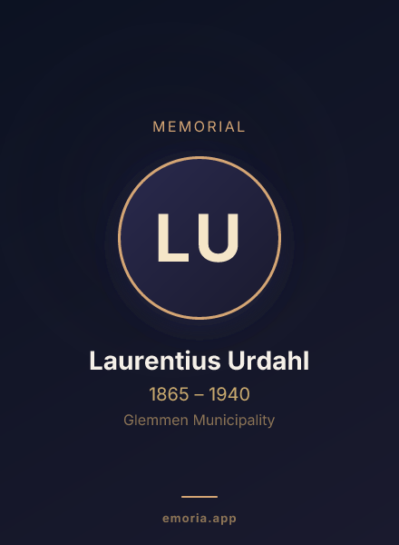 Memorial portrait of Laurentius Urdahl