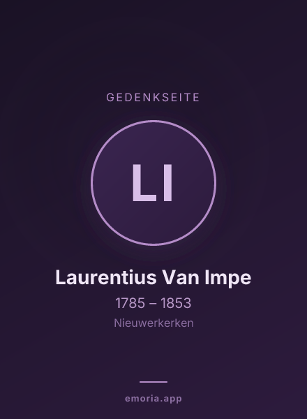 Gedenkportrait von Laurentius Van Impe