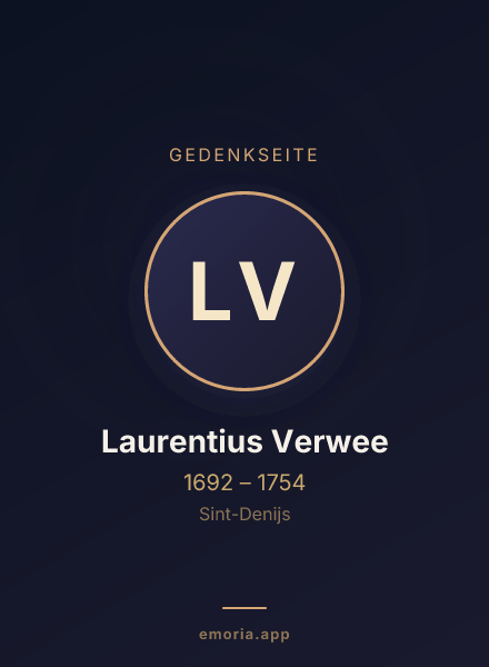Gedenkportrait von Laurentius Verwee