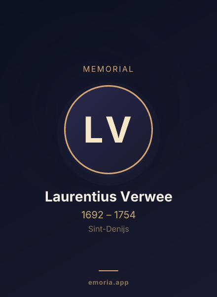 Memorial portrait of Laurentius Verwee