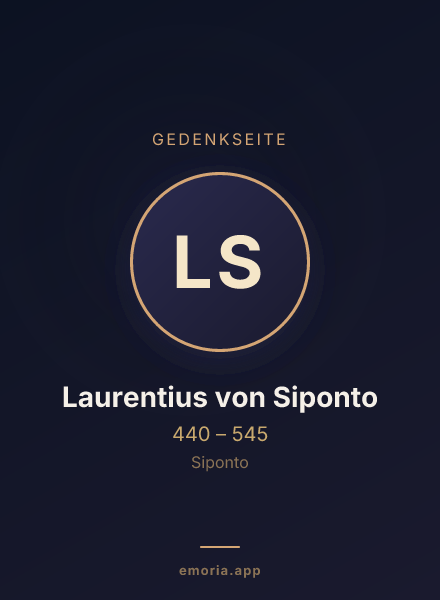 Gedenkportrait von Laurentius von Siponto
