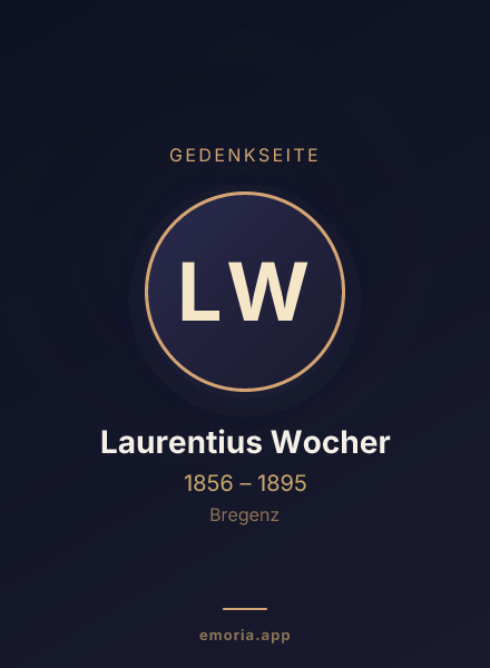 Gedenkportrait von Laurentius Wocher