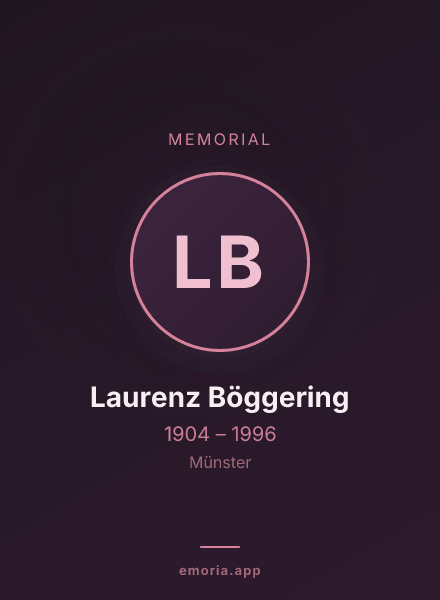 Memorial portrait of Laurenz Böggering
