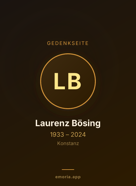 Gedenkportrait von Laurenz Bösing