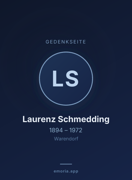 Gedenkportrait von Laurenz Schmedding
