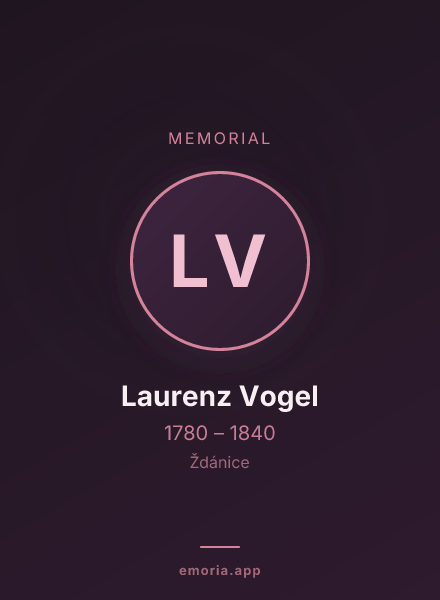 Memorial portrait of Laurenz Vogel