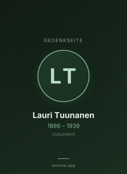 Gedenkportrait von Lauri Tuunanen