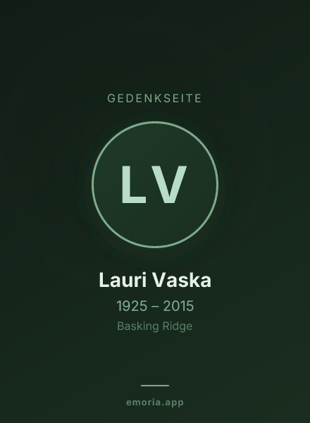 Gedenkportrait von Lauri Vaska