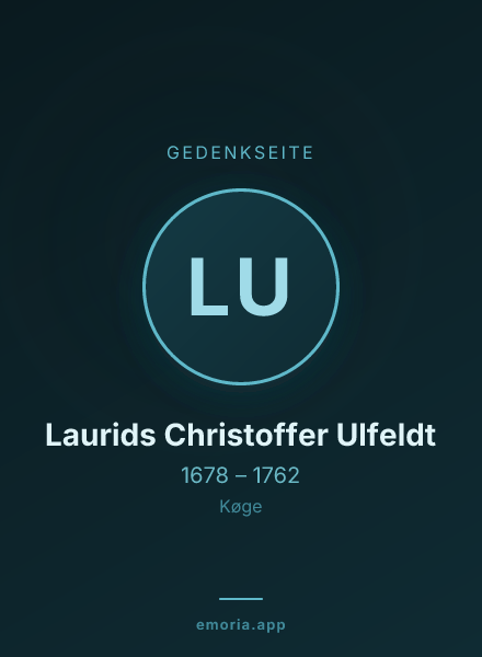 Gedenkportrait von Laurids Christoffer Ulfeldt