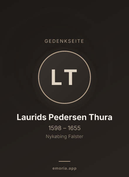 Gedenkportrait von Laurids Pedersen Thura