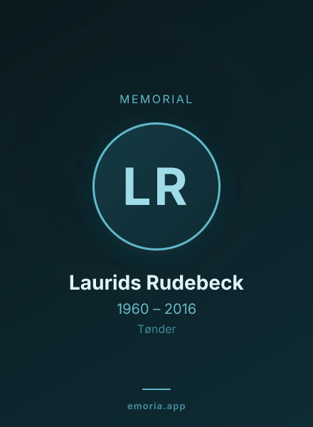 Memorial portrait of Laurids Rudebeck