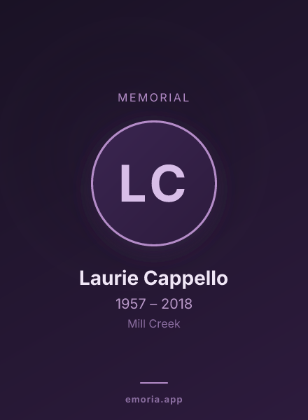 Memorial portrait of Laurie Cappello