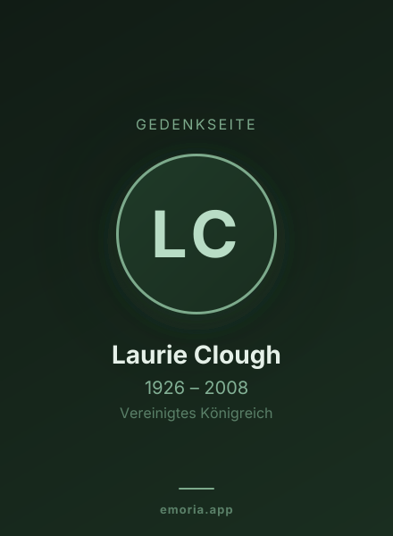 Gedenkportrait von Laurie Clough