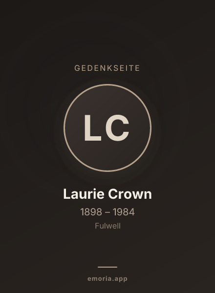Gedenkportrait von Laurie Crown
