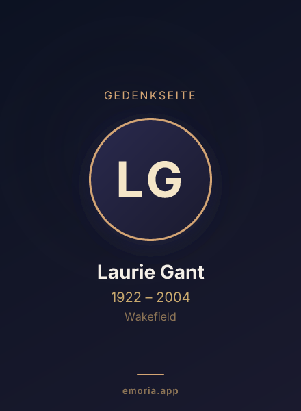 Gedenkportrait von Laurie Gant