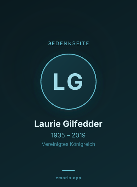 Gedenkportrait von Laurie Gilfedder