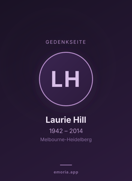 Gedenkportrait von Laurie Hill