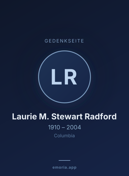 Gedenkportrait von Laurie M. Stewart Radford