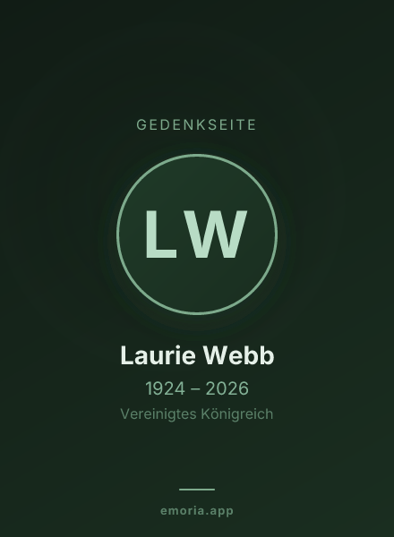 Gedenkportrait von Laurie Webb