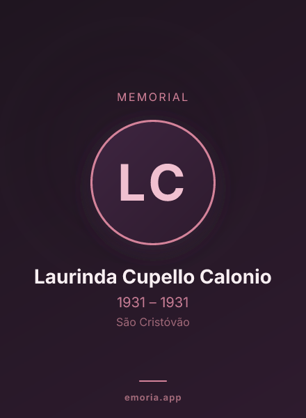 Memorial portrait of Laurinda Cupello Calonio