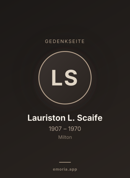 Gedenkportrait von Lauriston L. Scaife