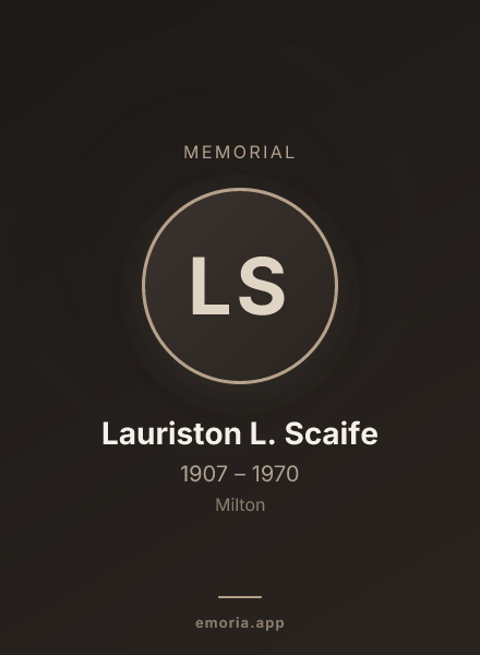 Memorial portrait of Lauriston L. Scaife