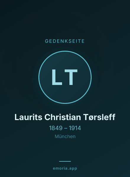 Gedenkportrait von Laurits Christian Tørsleff