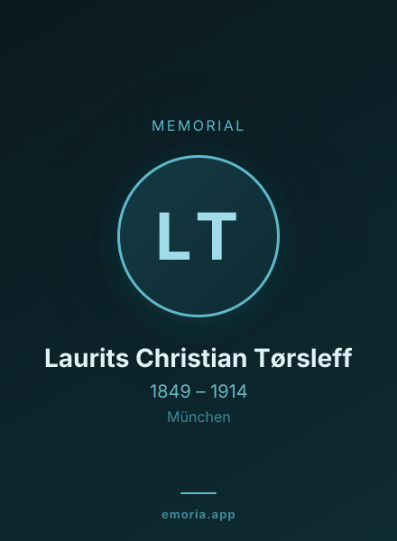 Memorial portrait of Laurits Christian Tørsleff