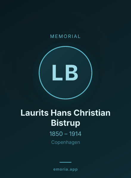 Memorial portrait of Laurits Hans Christian Bistrup