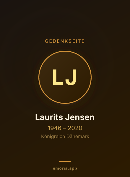 Gedenkportrait von Laurits Jensen