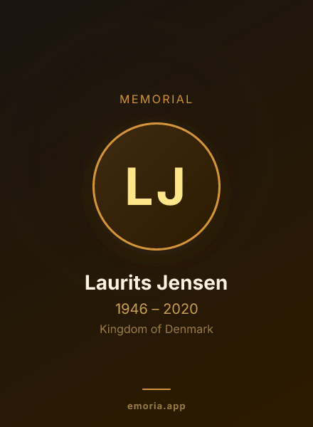 Memorial portrait of Laurits Jensen