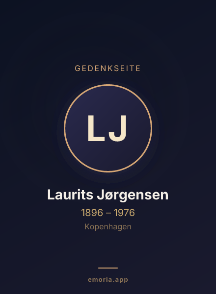 Gedenkportrait von Laurits Jørgensen