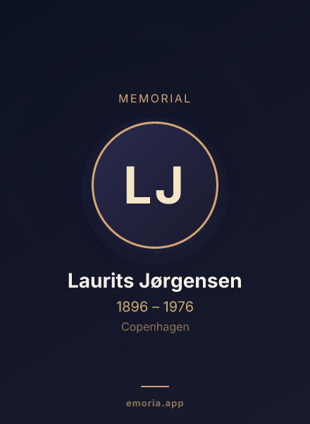 Memorial portrait of Laurits Jørgensen