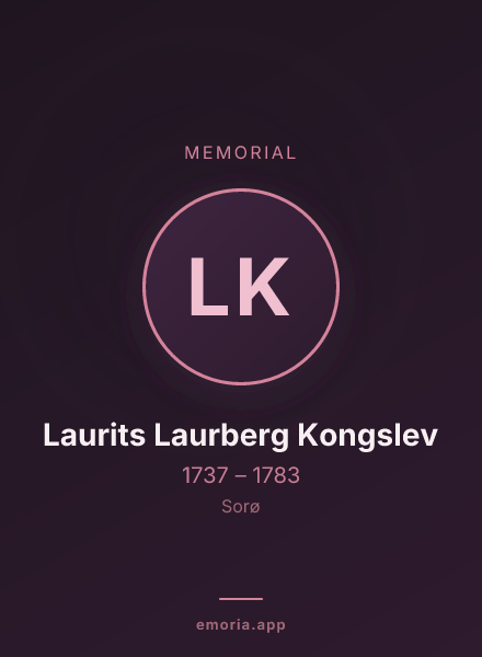 Memorial portrait of Laurits Laurberg Kongslev