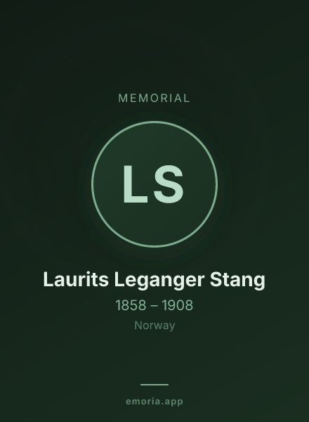 Memorial portrait of Laurits Leganger Stang