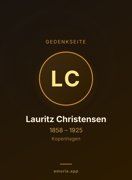 Gedenkportrait von Lauritz Christensen
