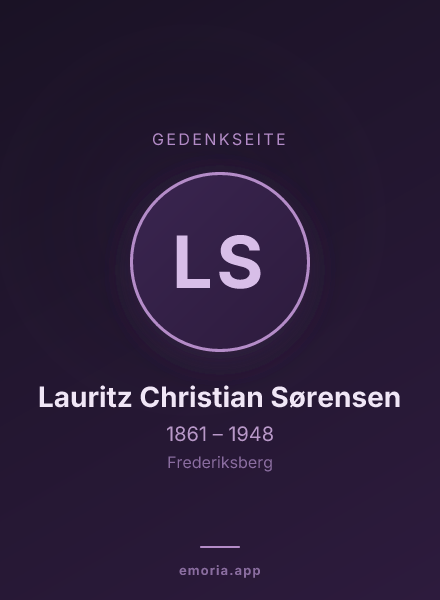 Gedenkportrait von Lauritz Christian Sørensen