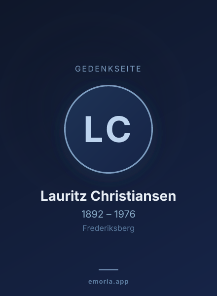 Gedenkportrait von Lauritz Christiansen