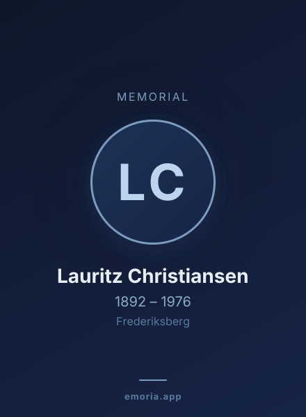 Memorial portrait of Lauritz Christiansen