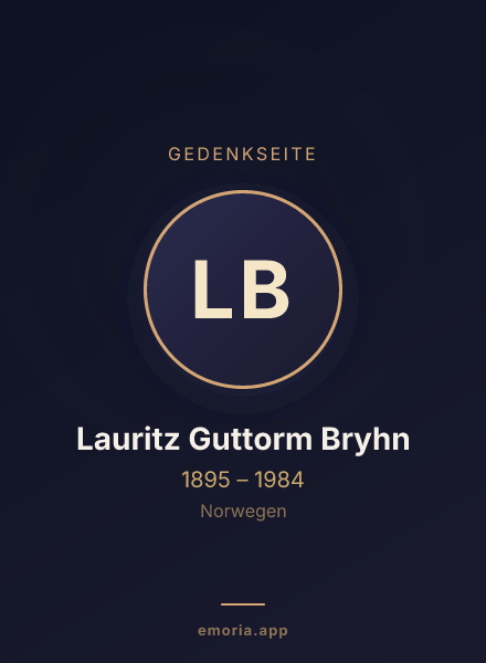 Gedenkportrait von Lauritz Guttorm Bryhn