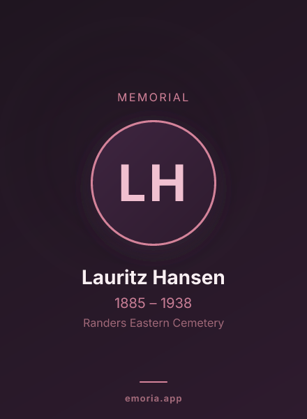 Memorial portrait of Lauritz Hansen