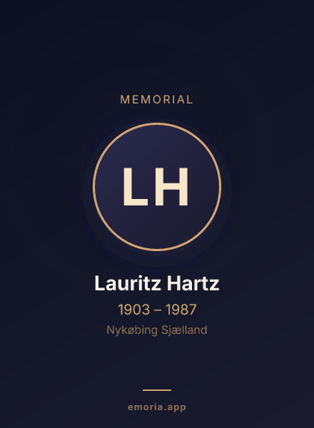 Memorial portrait of Lauritz Hartz
