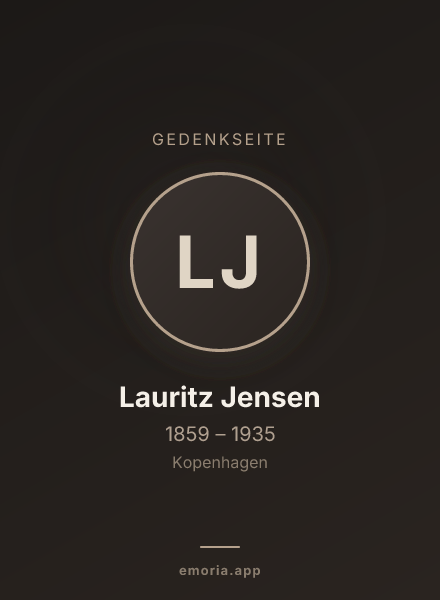 Gedenkportrait von Lauritz Jensen