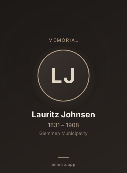 Memorial portrait of Lauritz Johnsen