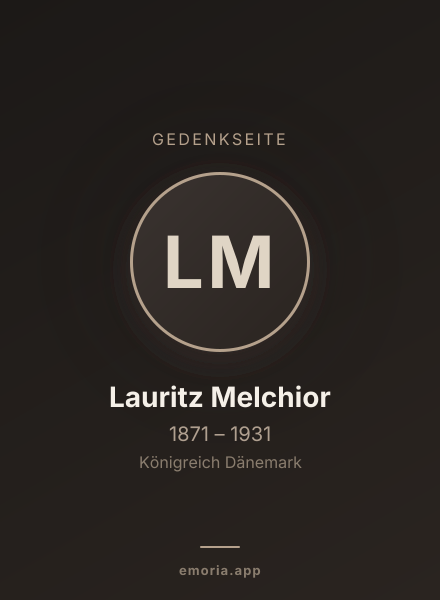 Gedenkportrait von Lauritz Melchior